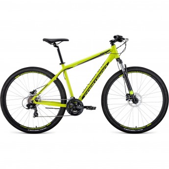 Велосипед FORWARD APACHE 29 3.0 disc (2020) желтый/черный с рамой 17"