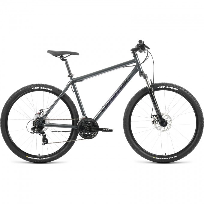 Велосипед FORWARD SPORTING 29 2.0 D (29" 8 ск. рост. 17") 2023, черный/темно-серый RB3R9813FXBKDGY